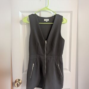 Storee khaki green tank top romper size XS